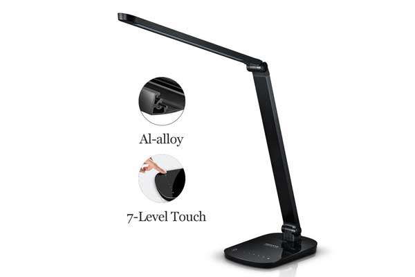 Guanya F118 Dimmable Energy Efficient Aluminum Alloy LED Desk Lamp