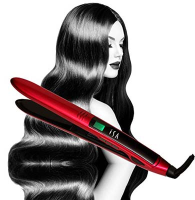ISA Professional Titanium Flat Iron Digital Hair Straightener