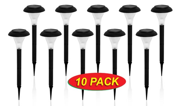 10 Pack Solar Powered LED Accent Outdoor light