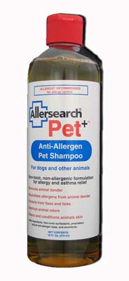 Allersearch Laboratories Pet+(TM): Anti-Allergen Pet Shampoo, 16 oz