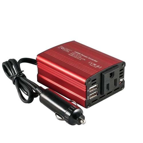 Foval Car Power 150W Inverter with 3.1A New Dual USB Charger 