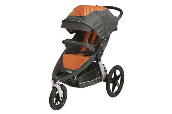 GRACO RELAY CLICK CONNECT JOGGING STROLLER, TANGERINE