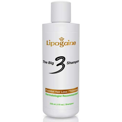 Lipogaine Big 3 Premium Hair Loss Prevention Shampoo for Men and Women