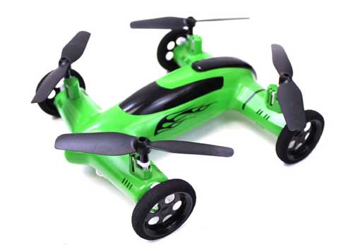 Syma X9 Flying Quadcopter Car Remote Control Car and Quadcopter Drone Exclusive Green Colorway