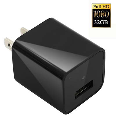 CAMAKT USB Wall Charger Hidden Spy Camera