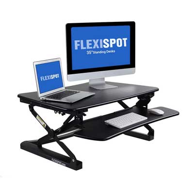 FlexiSpot M2B Standing Desk with Removable Keyboard Tray, 35" wide