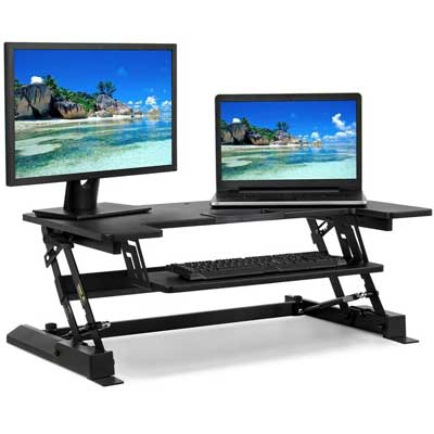 Best Choice Products Standing Desk 36" Tabletop Sit to Stand Workstation