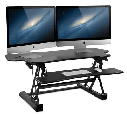 Mount-It! 48 Inch Extra Wide Height Adjustable Sit-Stand Desk Converter