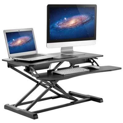 HUANUO Adjustable Sit to Stand Desk Converter - Gas Spring