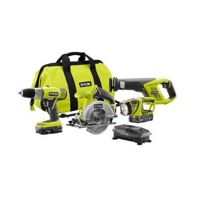 RYOBI P883 18V Super Tool Combo Kit, 4-Piece