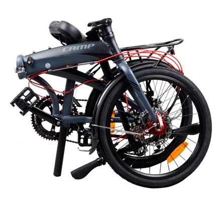 Camp 20-Inch 16 Speed Folding Bike with Disc Brake