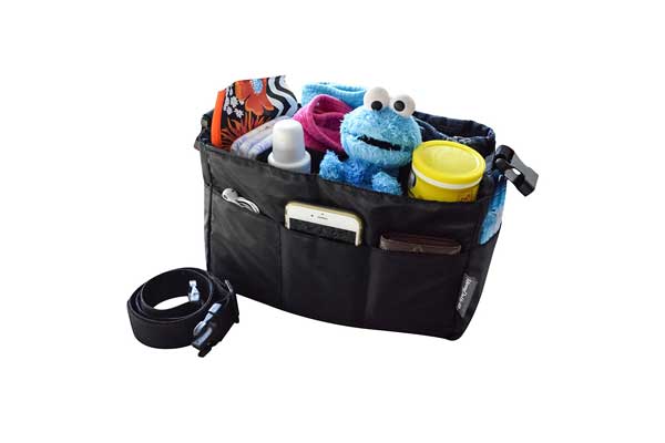 Diaper Bag Insert Organizer for Stylish Moms, Black, 12 pockets, Turn Your Favorite Tote Bag into A Trendy Diaper