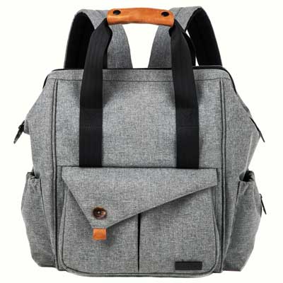 HapTim Multi-function Baby Diaper Bag Backpack with Stroller Straps, Gray