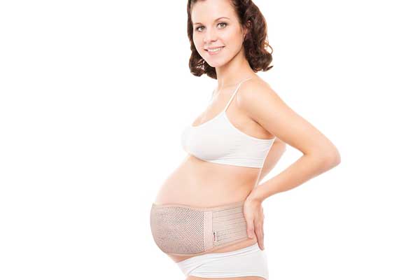 AZMED Maternity Belt, Breathable Abdominal Binder, Back Support, One Size, Beige