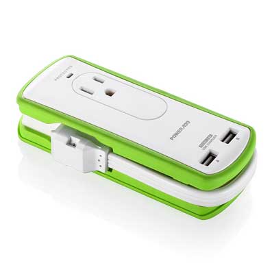 Poweradd 2-Outlet Mini Portable Travel Surge Protector