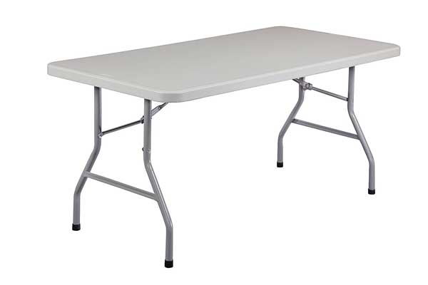 National Public Seating BT3060 Steel Frame Rectangular Blow Folding Table