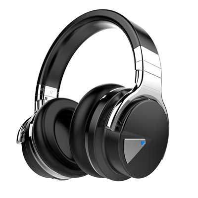 Cowin E-7 Active Noise Cancelling Wireless Bluetooth Over-ear Stereo Headphones - Black
