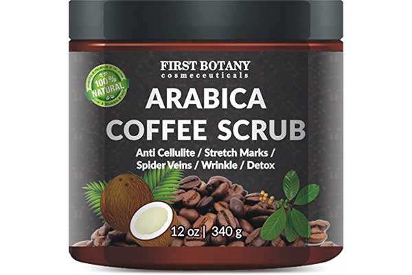 100% Natural Arabica Coffee Scrub 12oz. With Organic Coffee, Coconut and Shea Butter