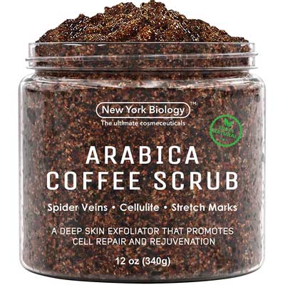 New York Biology Natural Arabica Coffee Body Scrub, 12- ounce