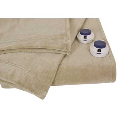 Serta Luxe Plush Low-Voltage Electric Heated Micro-Fleece Blanket