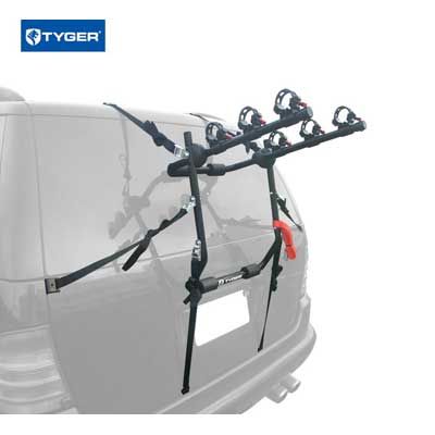 TYGER Deluxe Black 3-Bike Carrier Rack