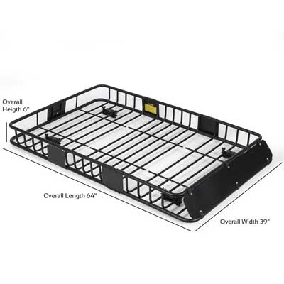 ARKSEN 64" Universal Black Roof Rack