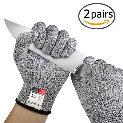 LKYDIGITAL 2 Pairs Cut Resistant Glove