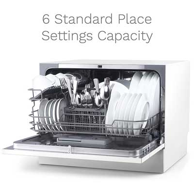 HomeLabs Compact Countertop Dishwasher