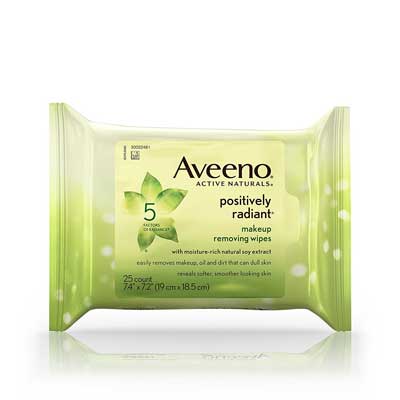 Aveeno Positively Radiant Makeup Removing Wipes