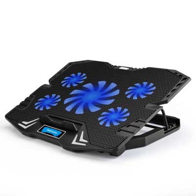 TekHome 5-Fan 12-15.6 inch Laptop Cooling Pad