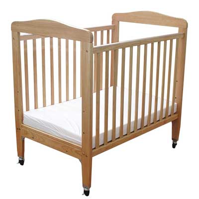 LA Baby Compact Non-Folding Wooden window crib