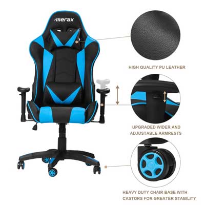 Merax Gaming Chair High Back Computer Chair Ergonomic Design Racing Chair