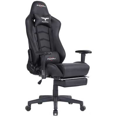 Ficmax Ergonomic High-back Large Size Office Desk Chair Swivel Black PC Gaming Chair