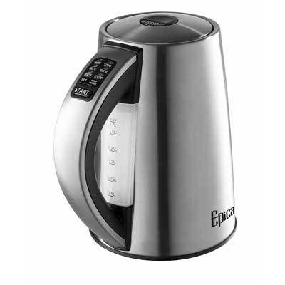 Epica 6-Temperature Variable Stainless steel Cordless Electric Kettle