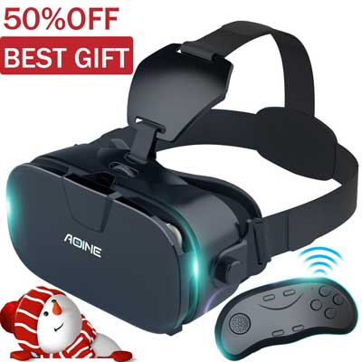 AOINE VR Headset with Bluetooth Remote controller