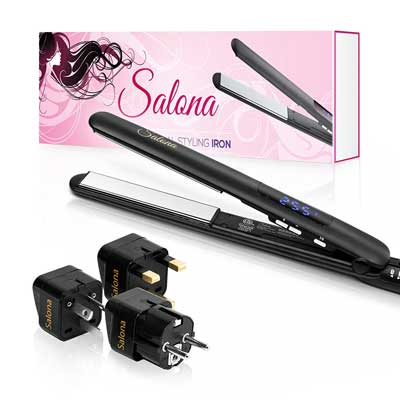 Salona Professional 1" Titanium Flat Iron Hair Straightener