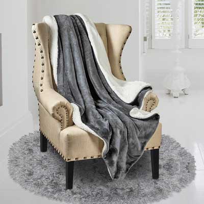 Genteele Super Soft Luxurious Sherpa Throw Blanket