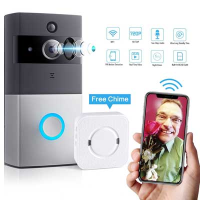 LeadTry VDC-07 Wireless Wi-Fi Video Doorbell Cam