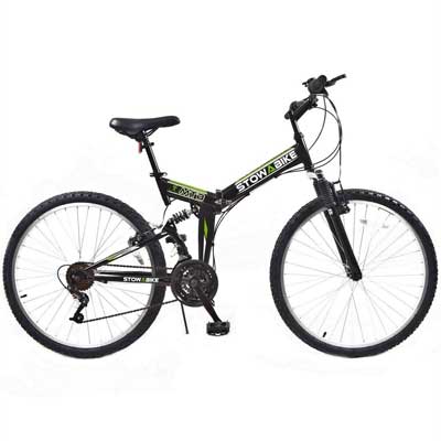 Stowabike 26" MTB V2 Folding Dual Suspension 18 Speed Shimano Gears Mountain Bike