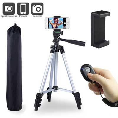 Paladinz Phone Tripod 42-inch Aluminum Lightweight iPhone Tripod