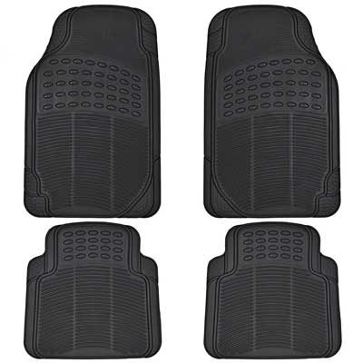 BDK All-Weather Rubber Floor Mats for Car SUV and Truck