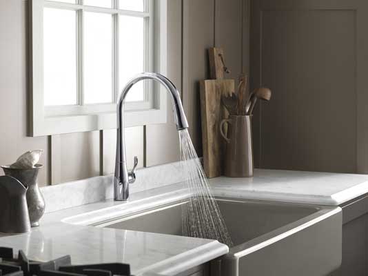 KOHLER K-596-VS Simplice Single-hole kitchen faucet