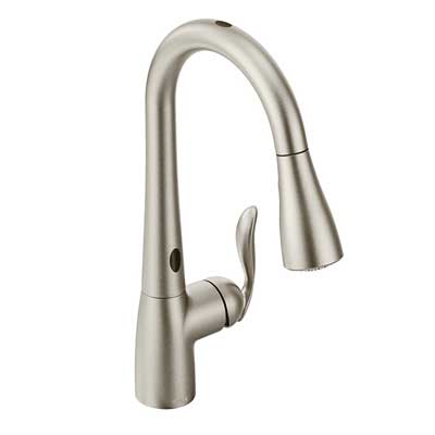 Moen Arbor Motionsense Two-Sensor Touchless One-Handle High Arc Pulldown Kitchen Faucet