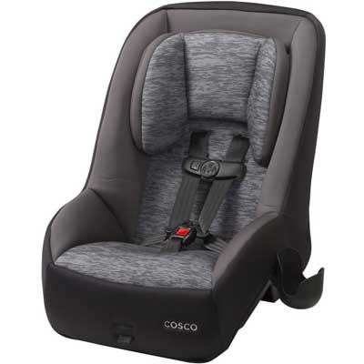 Cosco Mighty Fit 65 DX Convertible Car Seat, Heather Onyx Gray