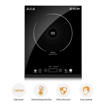 Portable Induction Cooktop, iSiLER 1800W Countertop Burner