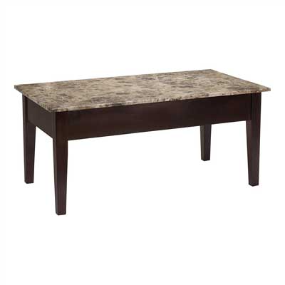 Dorel Living Faux Marble Lift Top Coffee Table