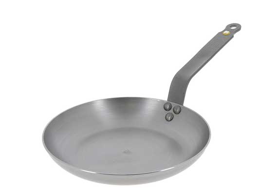 MINERAL B Round Carbon Steel Omelet –Pan 9.5-Inch