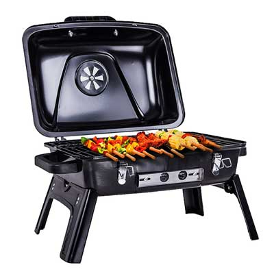 Pinty Portable Charcoal Grill Carbon Steel Tabletop BBQ Grill