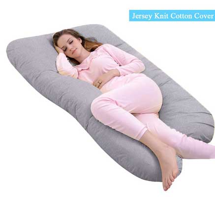 Ang Qi U-shaped Pregnancy Pillow with Easy-on-off Jersey Cover