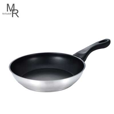 Mr. Rudolf9.5-Inch Nonstick 18/10 Stainless Steel Omelet Pan